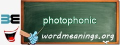 WordMeaning blackboard for photophonic